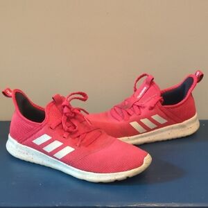 Adidas 8.5 Sneakers in Bright Red and White Running